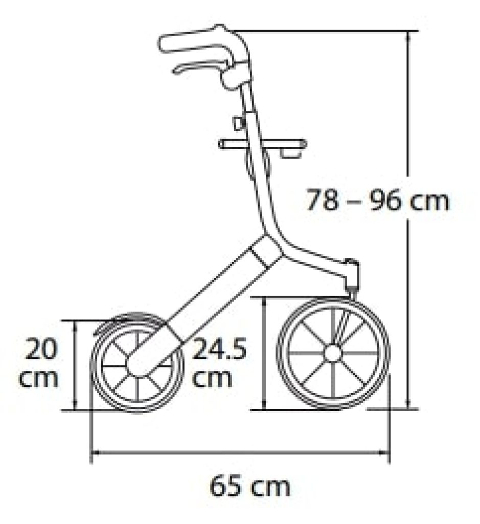 Dimensions rollator Let's Go