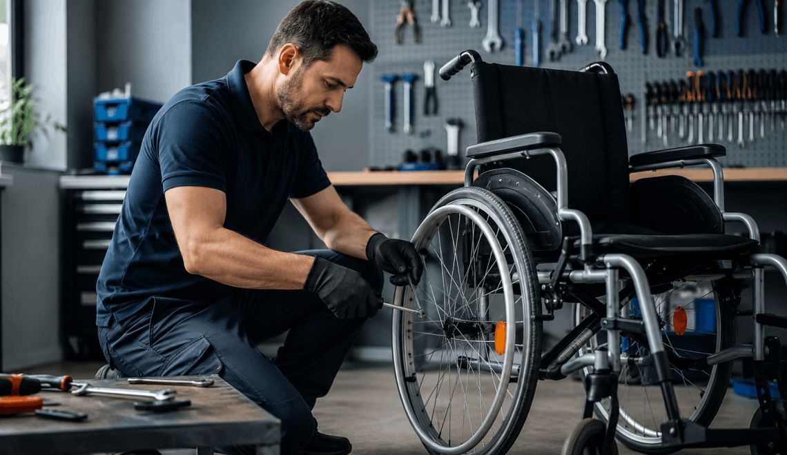 Pièces détachées pour fauteuil roulant, lit médicalisé ou tout autre matériel médical