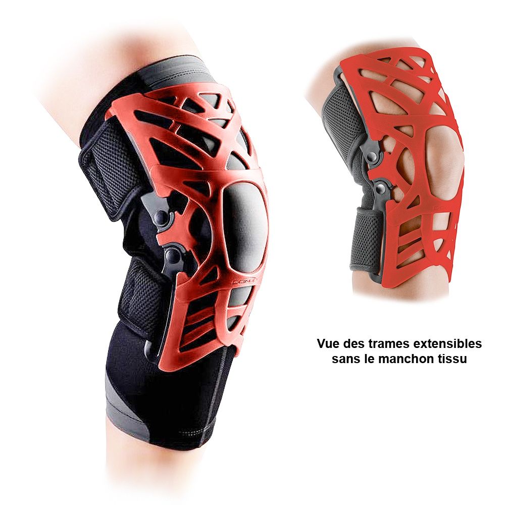 Schutt Sports EZ Slider Genouillère droite Rouge écarlate