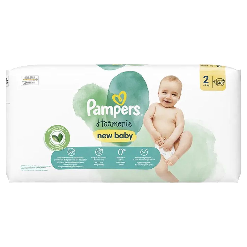 Couches Taille 4 Pampers Taille 2 - Lot De 30 Couches Pour Bébé 4-8 Kg -  Protection Douce Changes Bébé Lot, image size:1005x1005