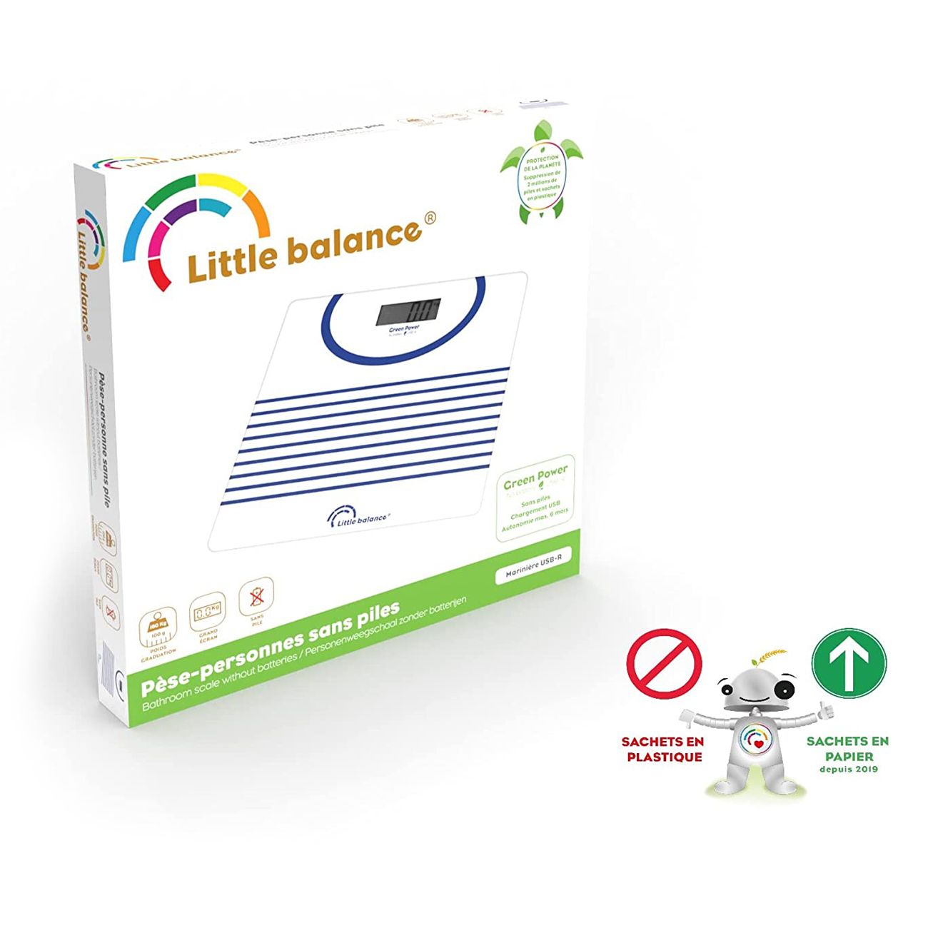 Pèse personne LITTLE BALANCE 8230 - SOFT - Chargement USB Pas Cher