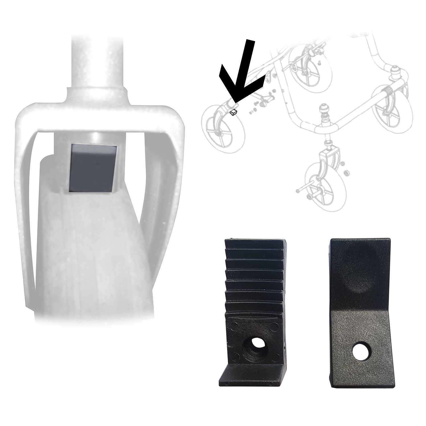 Frein à Patin Pour Rollers - Lot De 2 Blocs De Frein En Caoutchouc Avec Vis Et Clés - Accessoire Sécurité Pour Patins à Roues Alignées - 8