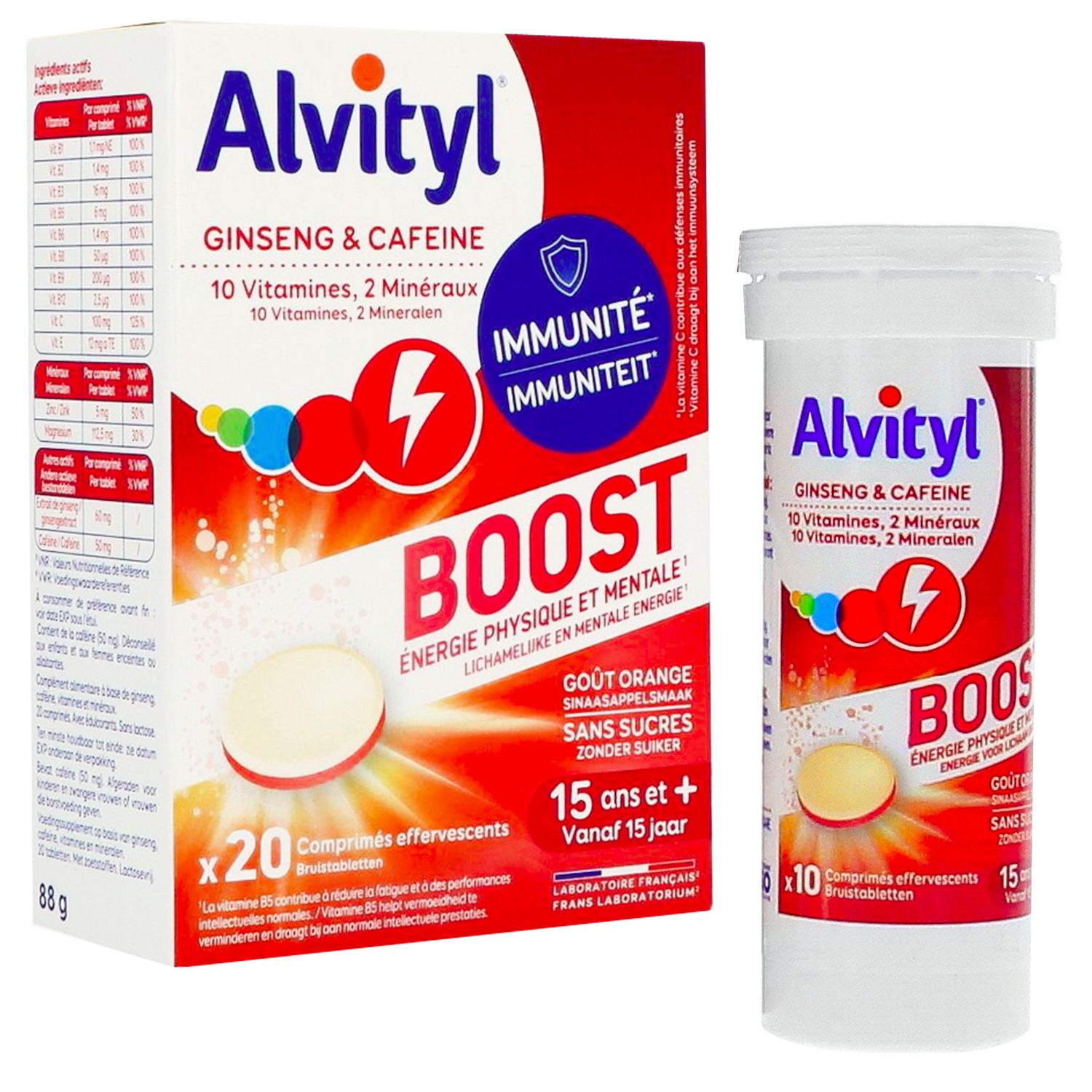 ALVITYL - Boost Energie physique et mentale - Ginseng et Caféine - 20 ...