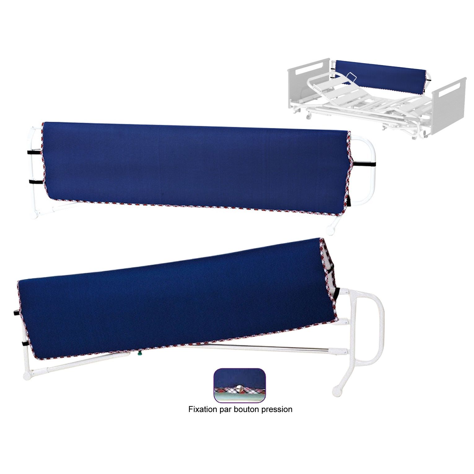Barrières De Lit Anti-chute Pliables - Lot De 2, Housse Amovible, Coussinets Antidérapants - Pour Enfants, Personnes âgées - Gris