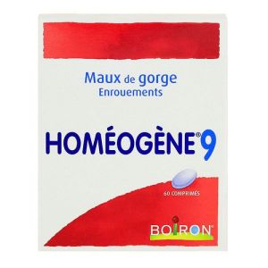 Homéogène 9 - Maux de gorge Enrouements - 60 comprimés