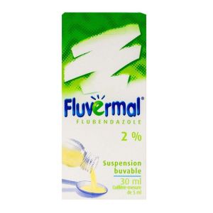 Fluvermal Flubendazole 2% - Oxyurose Parasite digestif - Suspension buvable 30ml