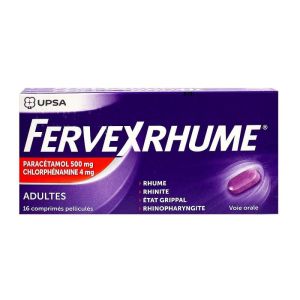 FervexRhume Adultes - Rhume Rhinopharyngite - 16 comprimés pelliculés