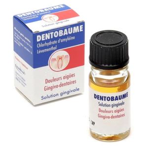 Dentobaume - Solution gingivale - Douleurs aigües - Liquide dentaire 4ML