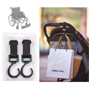 Crochet porte-sac pour fauteuil roulant Poussette ou tube - Lot de 2