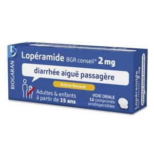 Lopéramide 2 mg - Diarrhée aiguë passagère - 12 comprimés orodispersibles