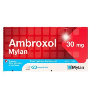 Ambroxol 30mg - Troubles de la sécrétion bronchique - 20 comprimés