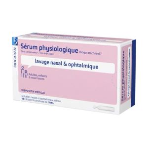 Sérum physiologique - Lavage Nasal et Ophtalmique - 40 unidoses 5ml