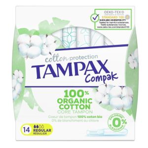 Tampax Compak Cotton Protection - Regulier  - Paquet de 14 tampons