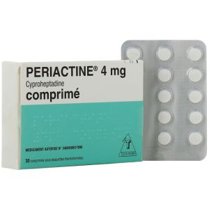 Periactine 4mg - Traitement des allergies - 30 comprimés