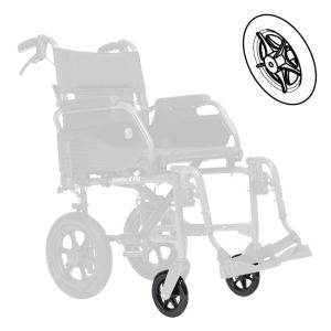 Roue avant pour fauteuil de transfert Bobby Evo - Noir