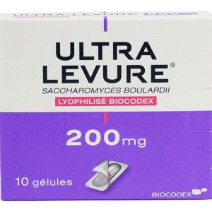 Ultra Levure 200mg - Flore intestinale - Diarrhée - 10 gélules