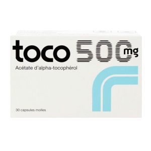 Toco 500mg - Carence en vitamine E - Adultes - 30 capsules