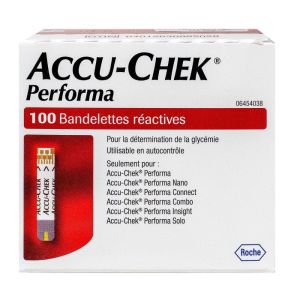 Accu-Chek Performa 2x50CM - Vérification glycémie - 100 bandelettes
