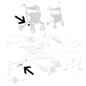 Porte canne pour rollator Ultralight