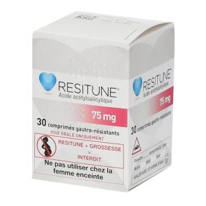 Resitune - Acide acétylsalicylique 75 mg - 30 comprimés