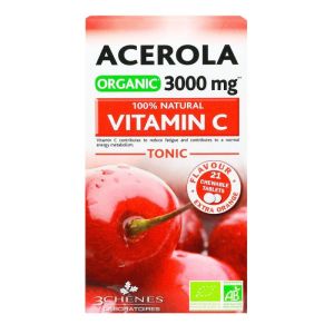 Acérola Bio 3000mg - Vitamine C - Tonifiant - 21 comprimés