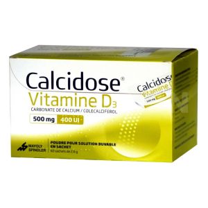 Calcidose Vitamine D3 500mg/400UI - 60 sachets