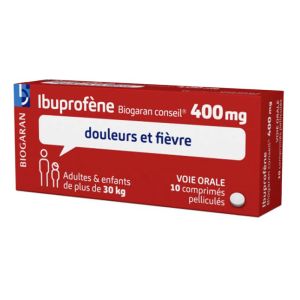 Ibuprofene 400 mg - Douleurs et Fièvre - 10 comprimés