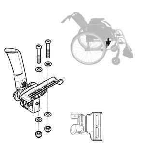 Kit de frein Droit complet - Fauteuil roulant Manuel Action 2ng position de roue reculée