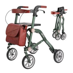 Rollator 4 roues Trive - Vert - Accessoires inclus