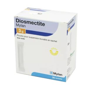 Diosmectite 3g - Diarrhée - Poudre pour suspension buvable - Vanille - 30 sachets