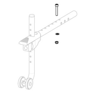 Kit de fixation pour roulette anti-bascule - Fauteuil roulant Action 4NG