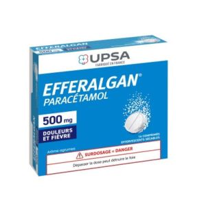 Efferalgan 500mg Paracétamol - Douleurs Fièvre - 16 Comprimés effervescents