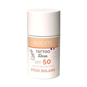 Tattoo Derm - Stick Solaire SPF50 - Protège les tatouages des rayons UV - 15G