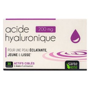 Acide Hyaluronique 200mg - Peau éclatante Jeune et Lisse - 30 comprimés