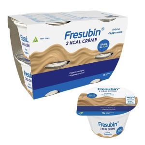 Fresubin - 2 Kcal Crème - Sans lactose - Cappuccino - 4 x 200g