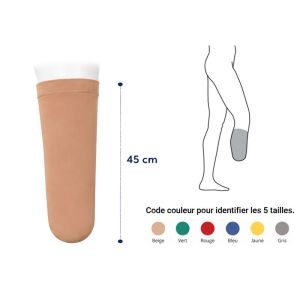 Bonnet couvre-moignon élasto-compressif tibial - Innothera Olympique - Hauteur tibiale 45 CM