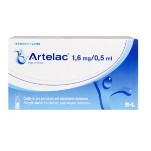 Artelac 1,6mg - Collyre sécheresse oculaire - 60 Unidoses 0,5ml