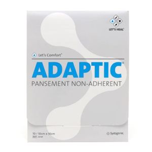 Adaptic - Pansements non-adhérent - 10 x 10 cm - Boîte de 10