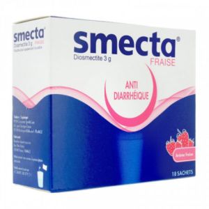 Smecta Diosmectite 3g - Anti-diarrhéique - Fraise - 18 sachets