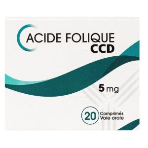 Acide Folique CCD 5 mg - 20 comprimés