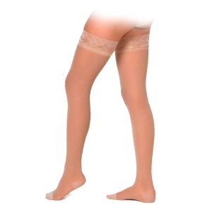 Bas de compression autofixants Microtrans - Femme - Classe 2 - Beige - Normal