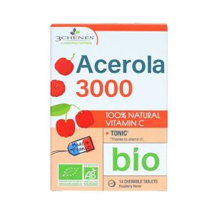 Acérola 3000 Bio - Tonifiant - 14 comprimés à croquer