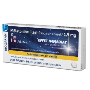 Melatonine Flash - Effet immédiat sans accoutumance - 30 comprimés