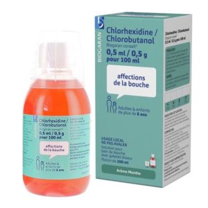 Bain de bouche Chlorhexidine / Chlorobutanol 0,5ml/05g pour 100 ml - Affections de la bouche - 200 ml