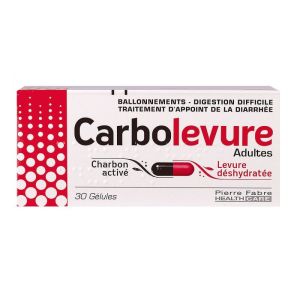 Carbolevure Adulte - Ballonnements Digestion difficile Diarrhée - 30 gélules