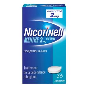 Nicotine 2mg Menthe - Traitement dépendance tabagique - 36 comprimés