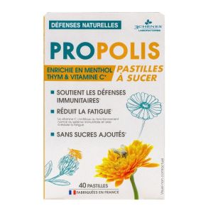Propolis Défenses naturelles - Soutient immunitaire Fatigue - 40 pastilles