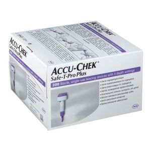 ACCU-CHEK Safe T Pro Plus - Stérile à usage unique - Par 200