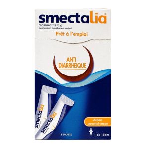 Smectalia 3g Caramel Cacao - Anti-diarrheique - Suspension buvable 12 sachets