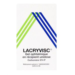Lacryvisc gel ophtalmique Carbomère 974 P - 30 Unidoses